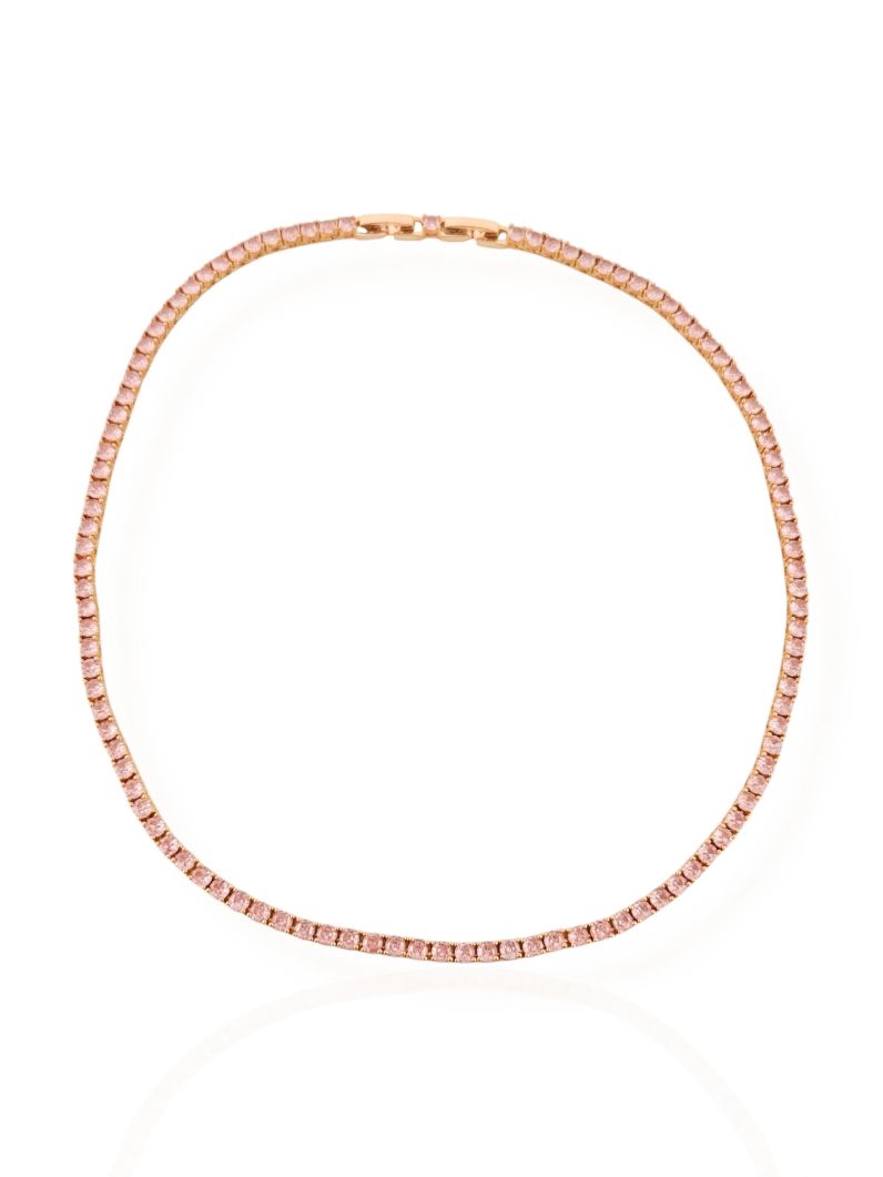 Colar Folheado a Ouro 18k e Prata Zircônias Coloridas