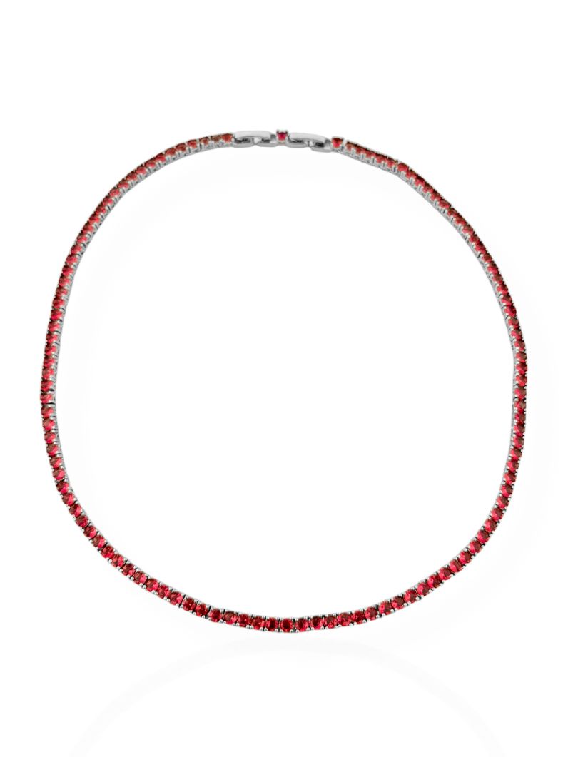 Colar Folheado a Ouro 18k e Prata Zircônias Coloridas