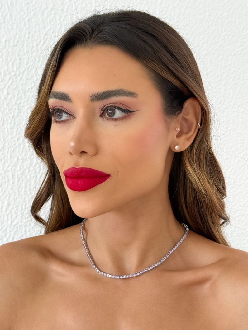 Colar Folheado a Ouro 18k e Prata Zircônias Coloridas