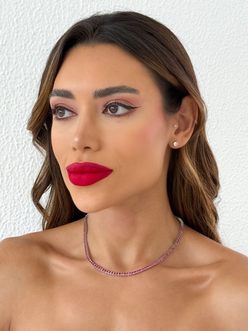 Colar Folheado a Ouro 18k e Prata Zircônias Coloridas