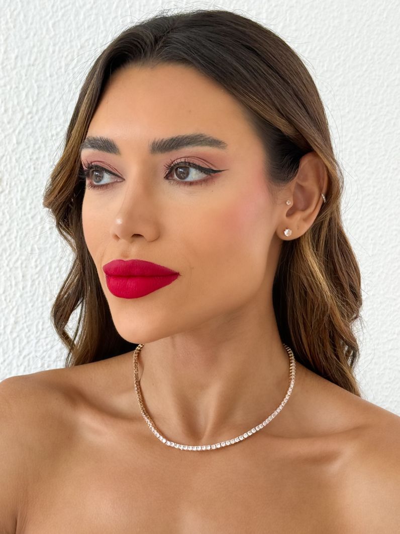 Colar Folheado a Ouro 18k e Prata Zircônias Coloridas