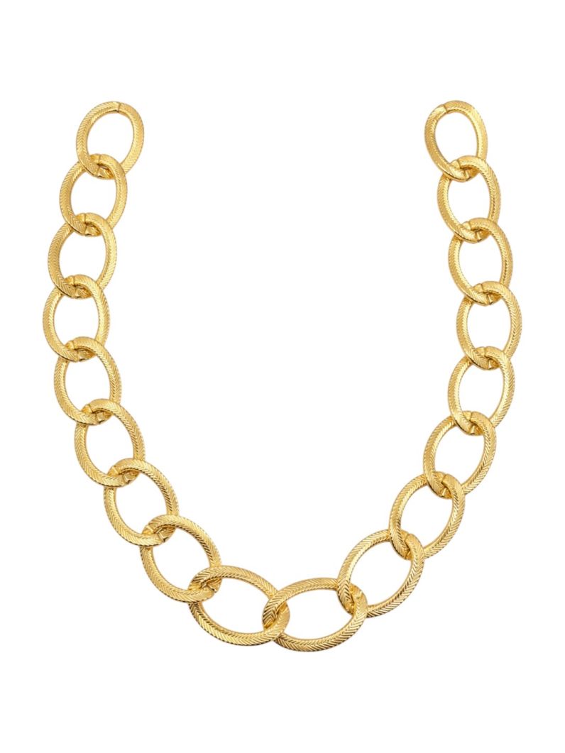 Colar Folheado a Ouro 18k Elos Detalhados