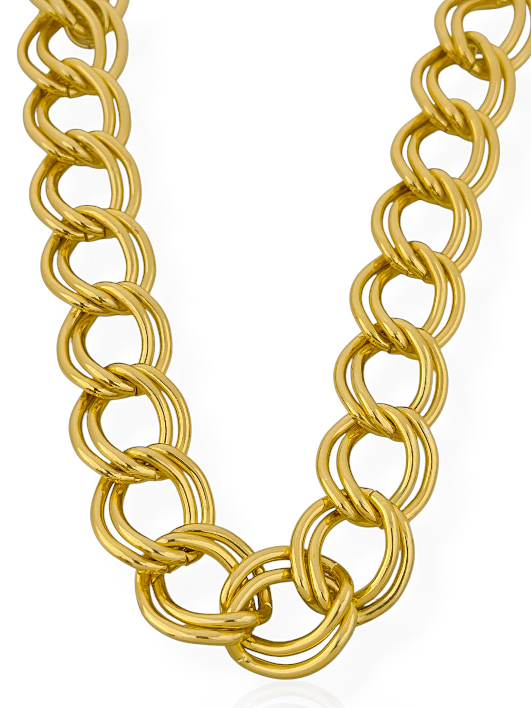 Colar Folheado a Ouro 18k Elos Duplos