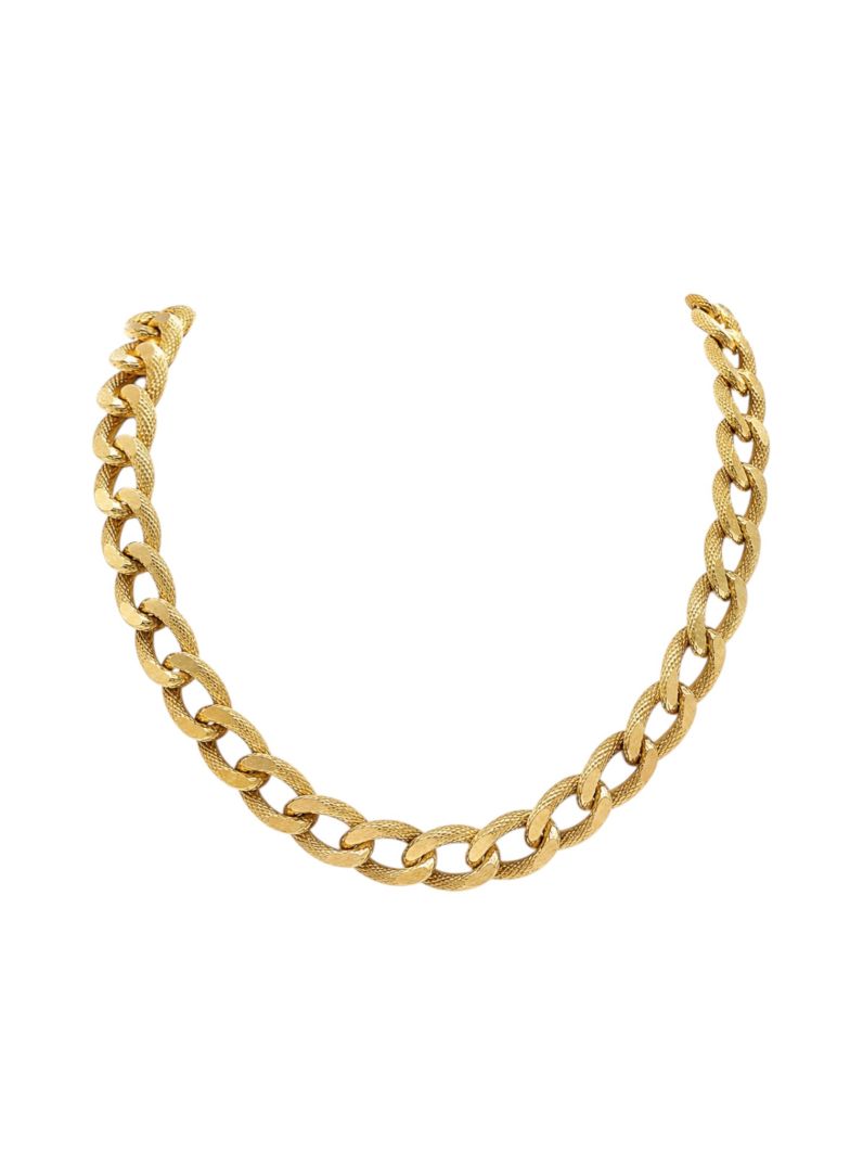 Colar Folheado a Ouro 18k Elos Martelados