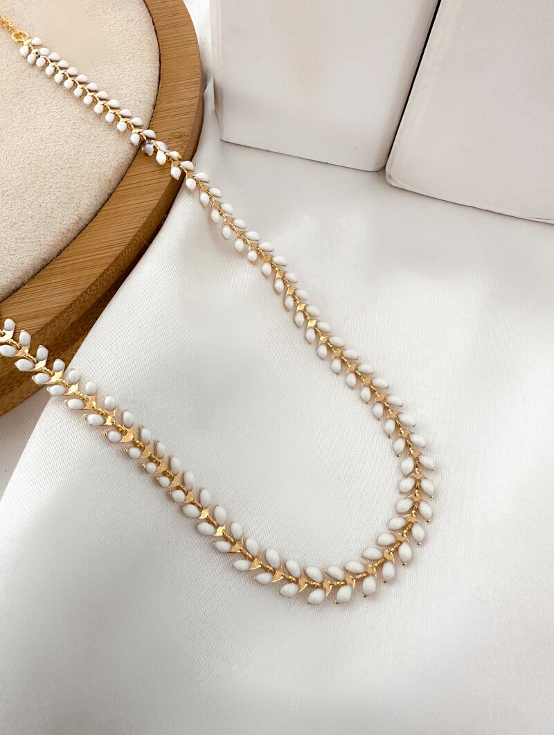 Colar Folheado a Ouro 18k Escamas Resinadas