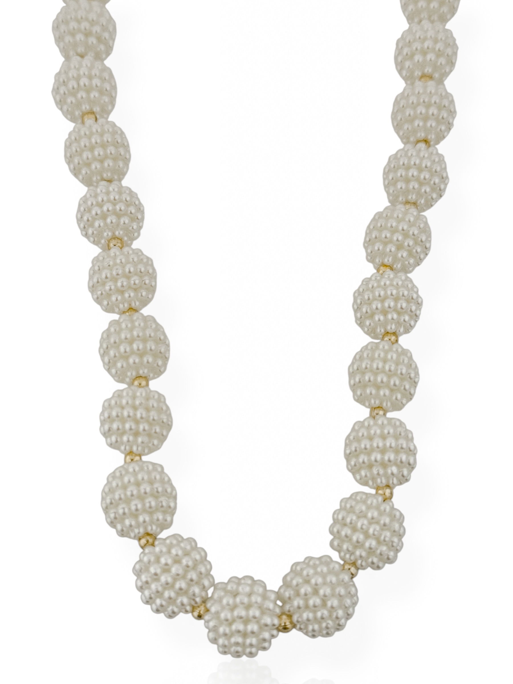 Colar Folheado a Ouro 18k Esfera com Mini Pérolas