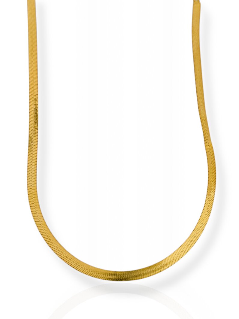 Colar Folheado a Ouro 18k Fita Laminada M