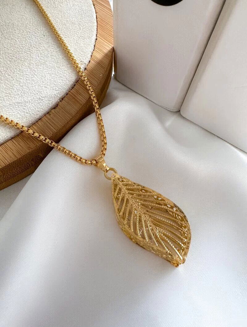 Colar Folheado a Ouro 18k Folha Vazada