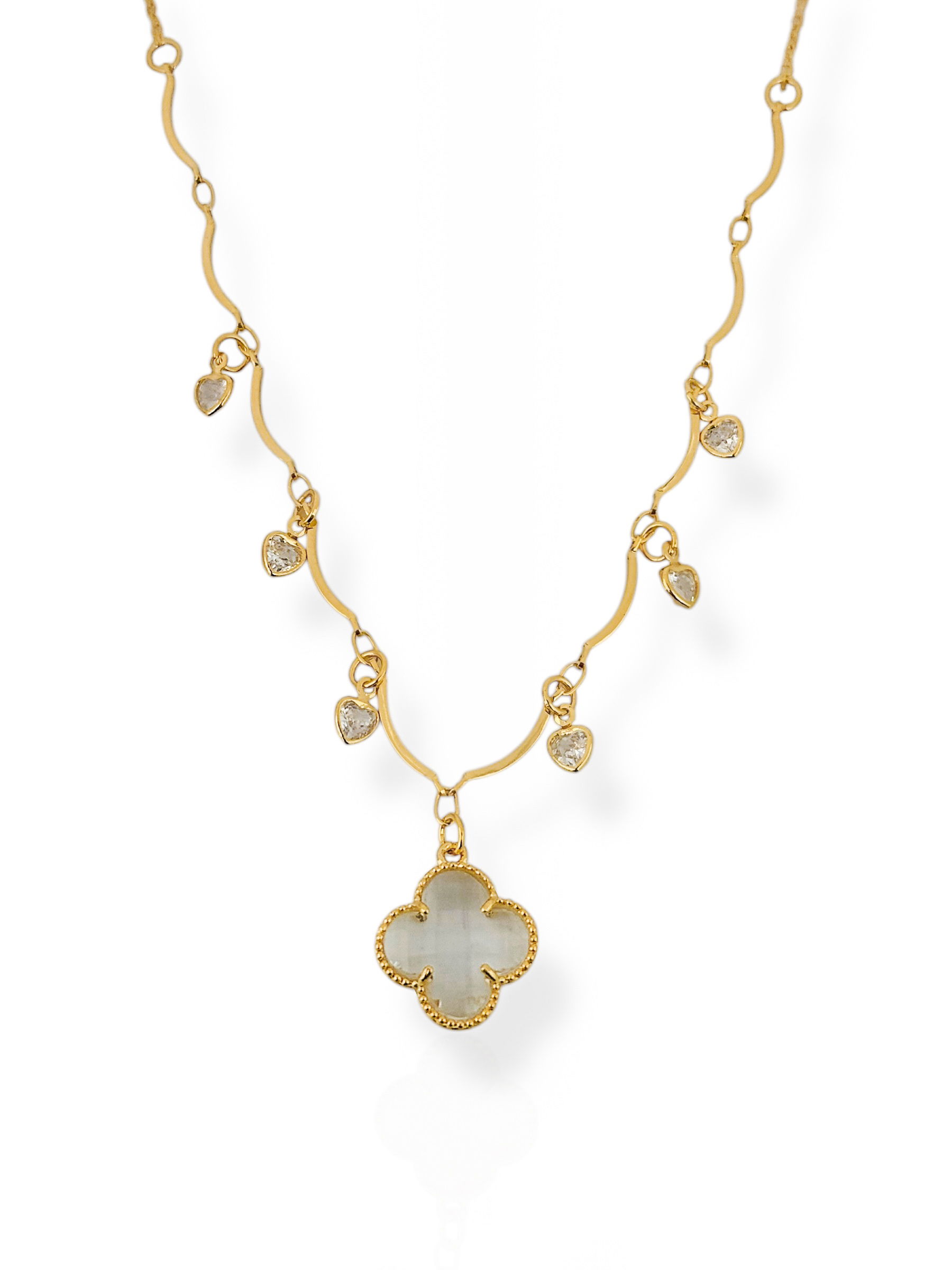 Colar Folheado a Ouro 18k Inspiração Cristal