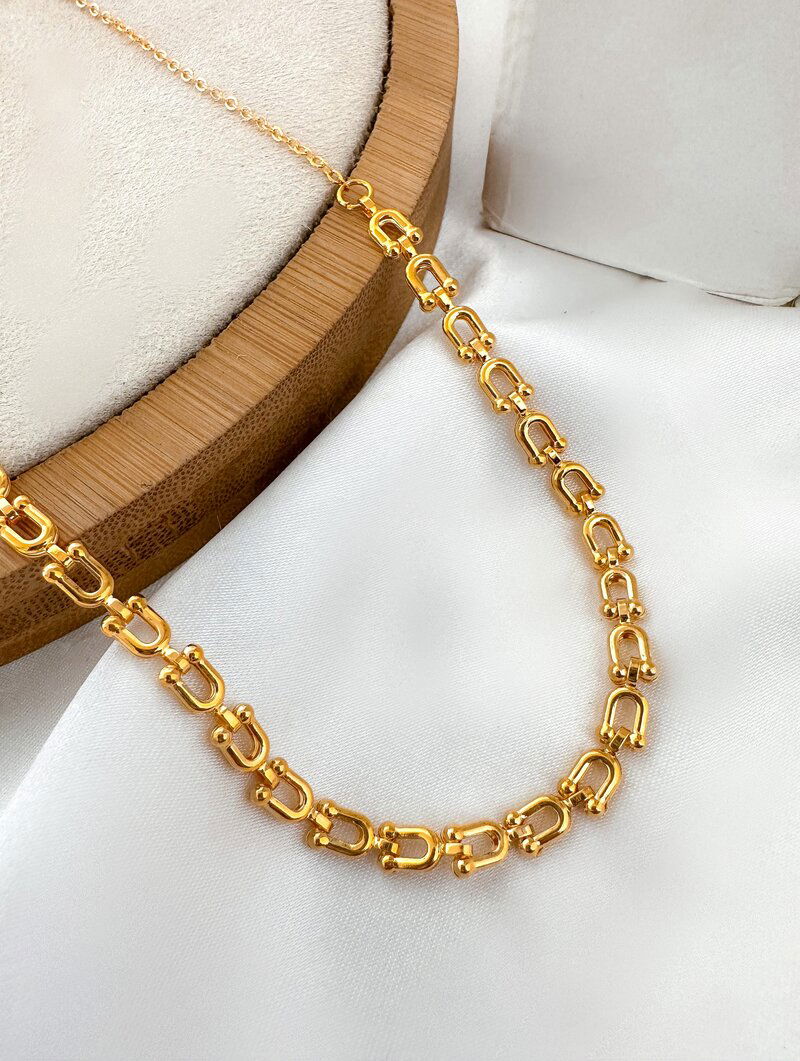 Colar Folheado a Ouro 18k Inspiração Joalheria