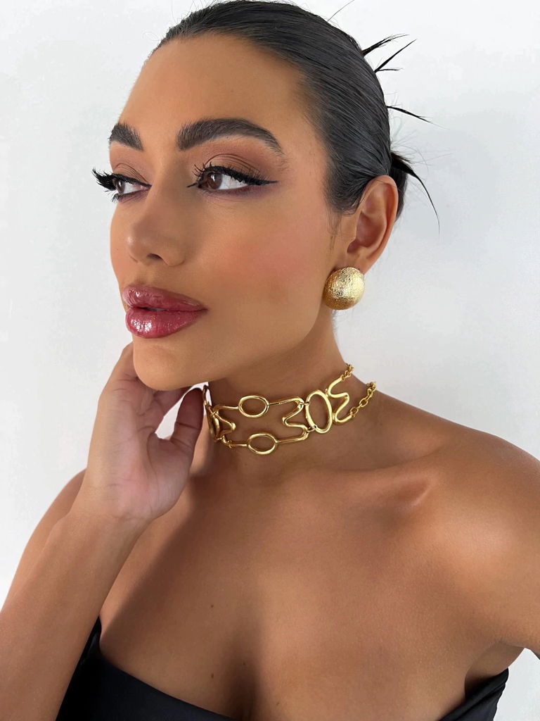 COLAR FOLHEADO A OURO 18K MAX BLOGGER.