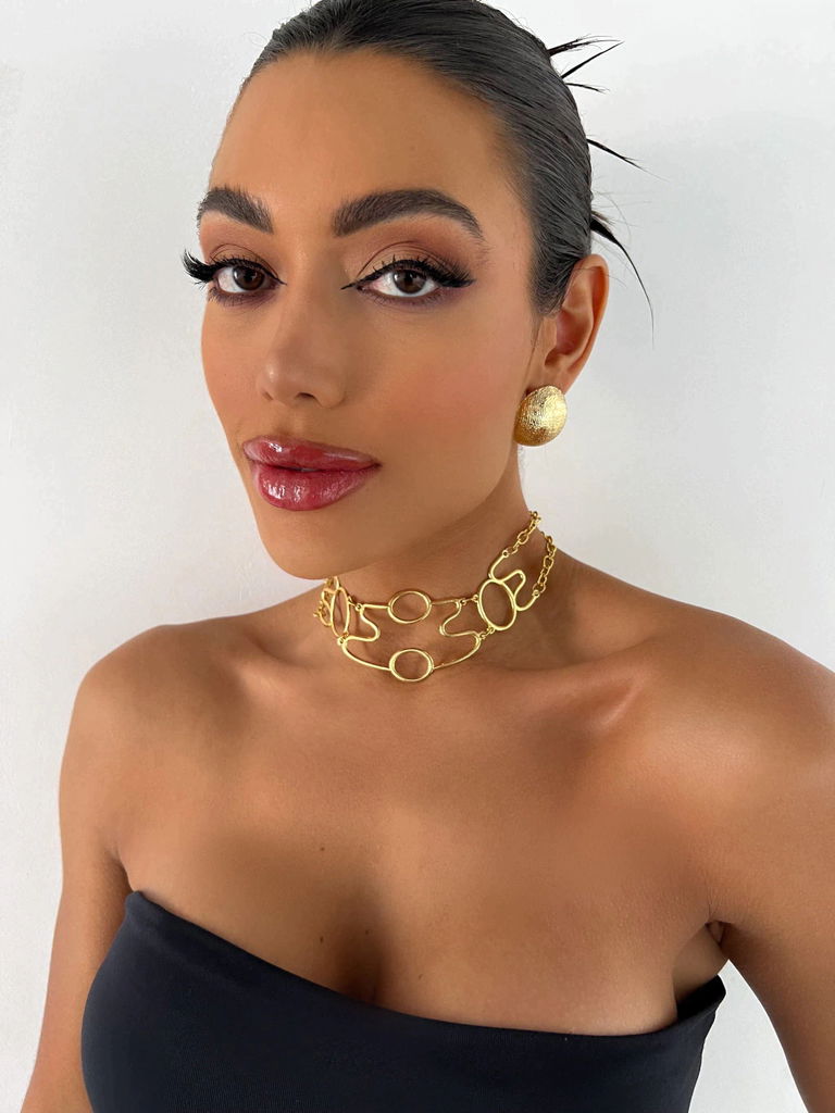 COLAR FOLHEADO A OURO 18K MAX BLOGGER.