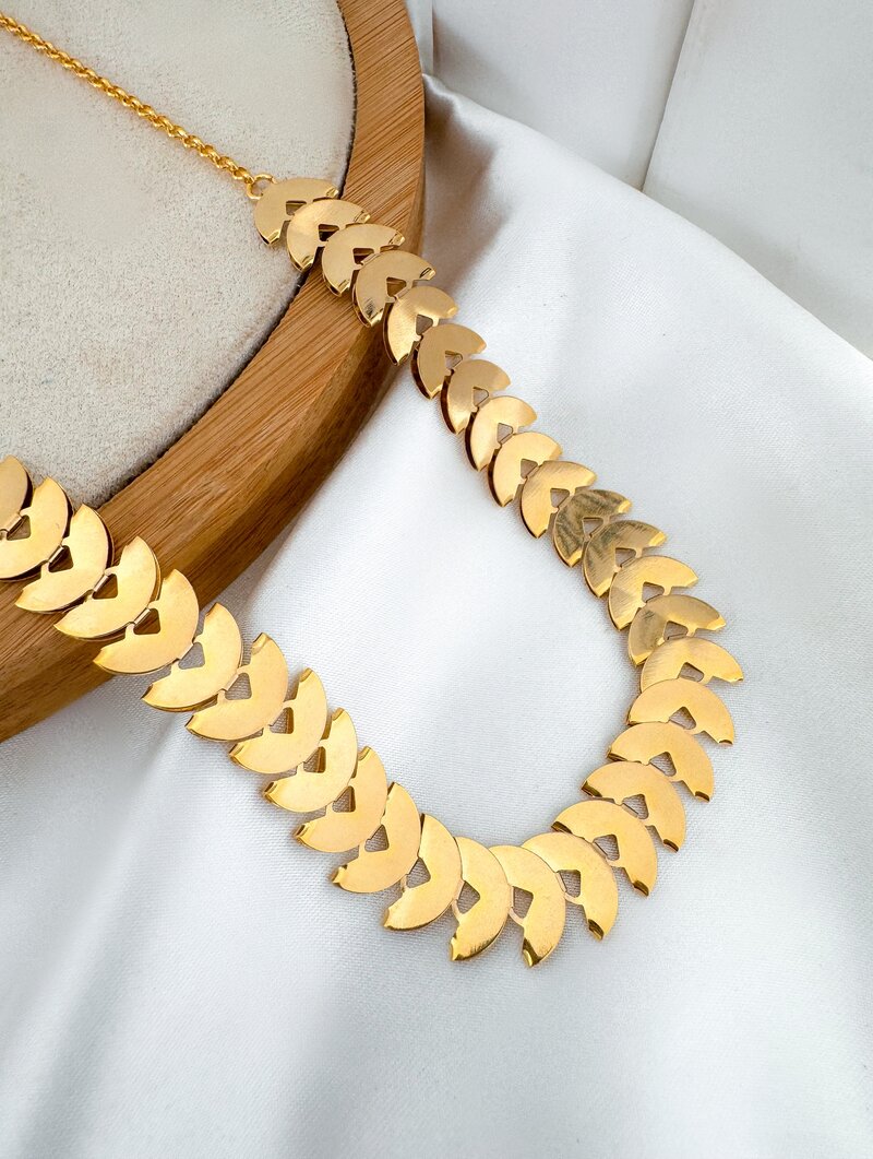 Colar Folheado a Ouro 18k Maxi Escamas