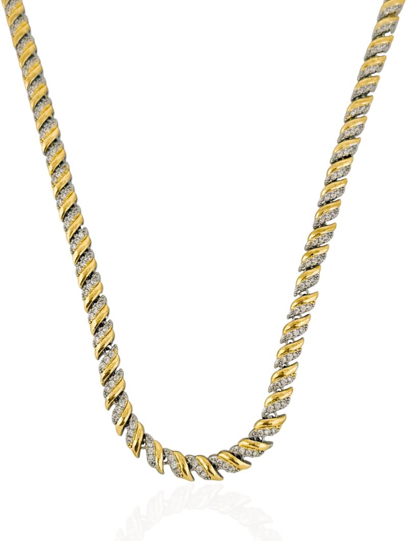 Colar Folheado a Ouro 18k Mix Banho Enrolado