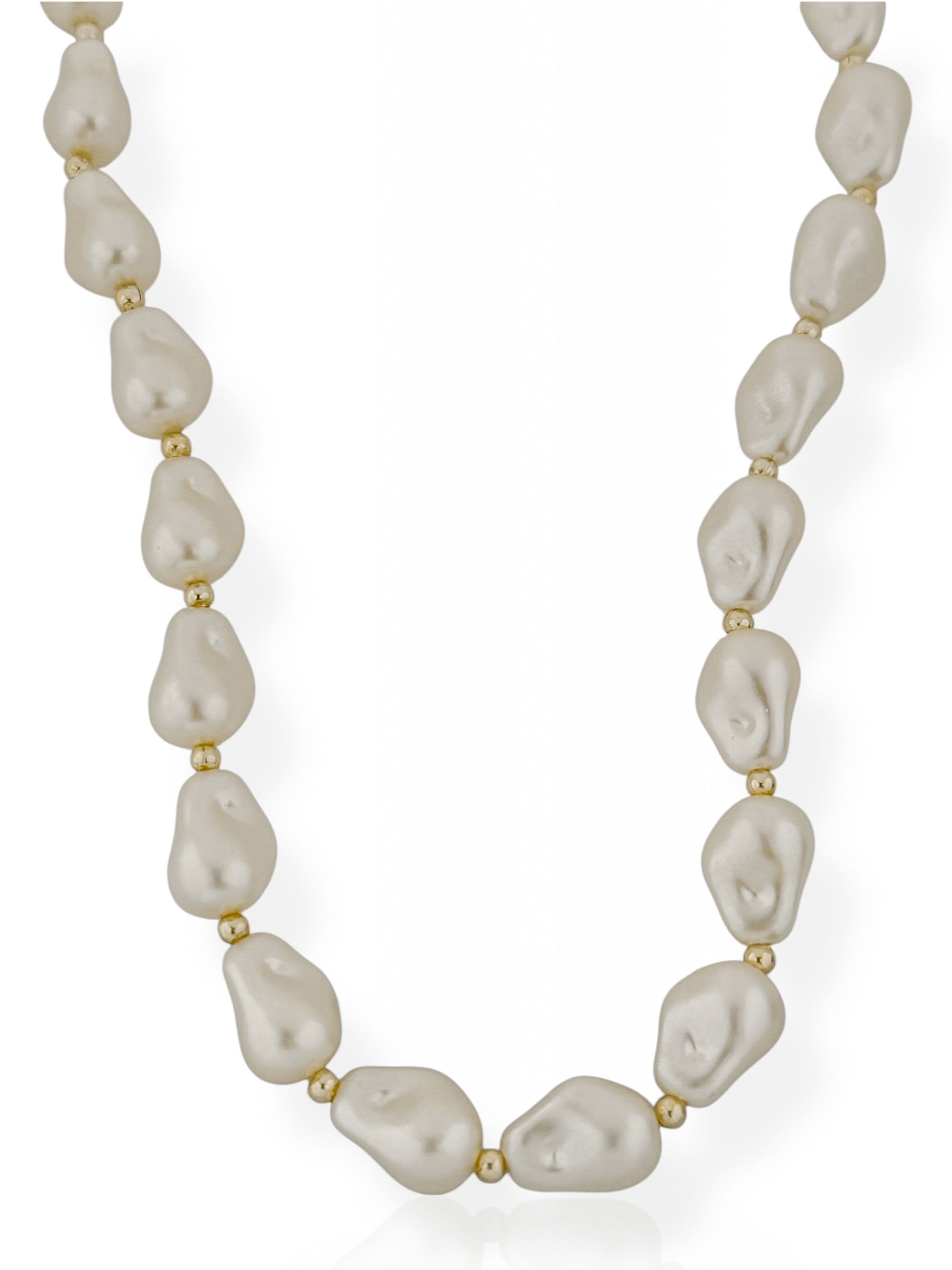 Colar Folheado a Ouro 18k Pérola Orgânica