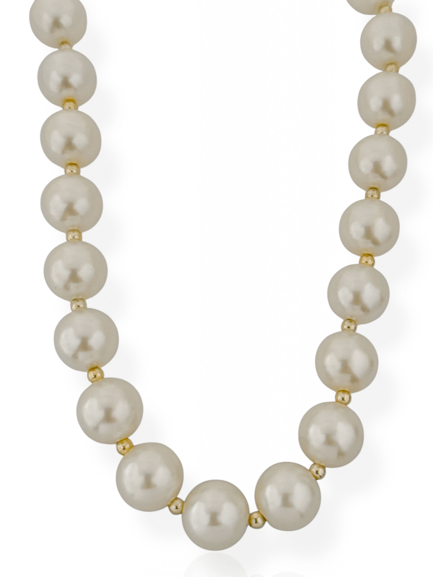 Colar Folheado a Ouro 18k Pérolas G e Mini Esferas