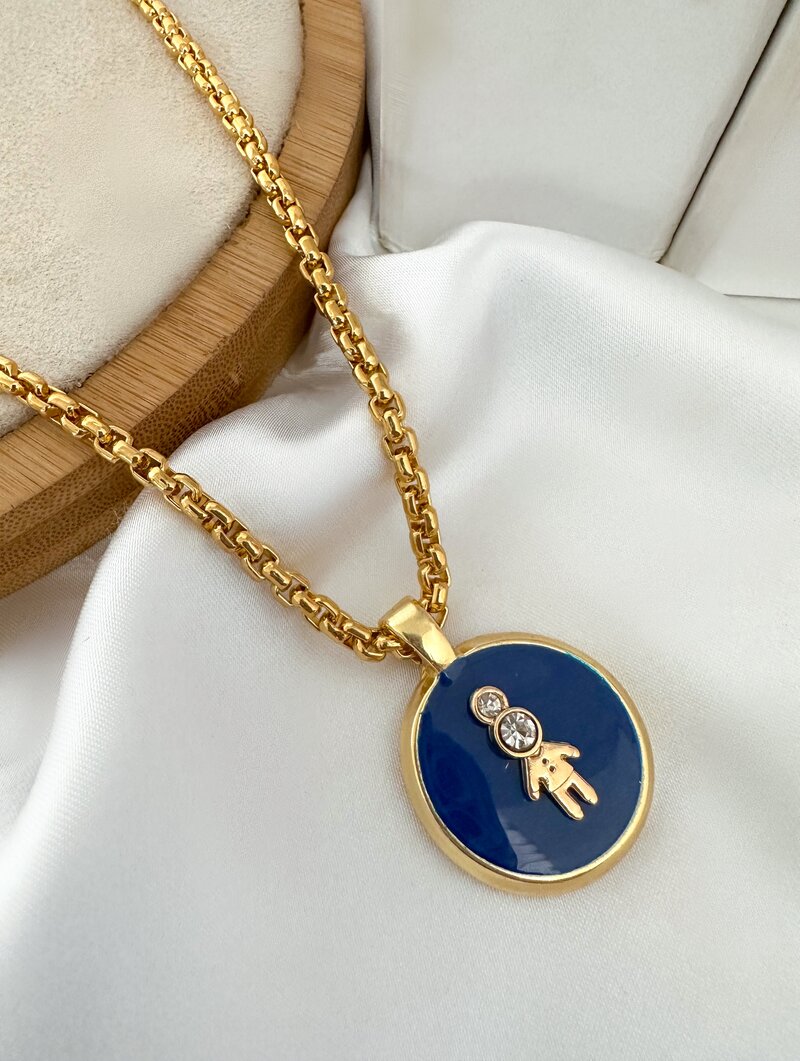 Colar Folheado a Ouro 18k Personalizado Criança