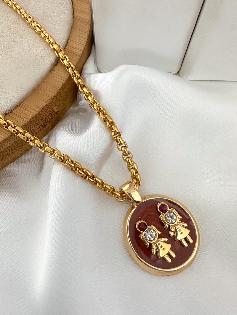 Colar Folheado a Ouro 18k Personalizado Criança