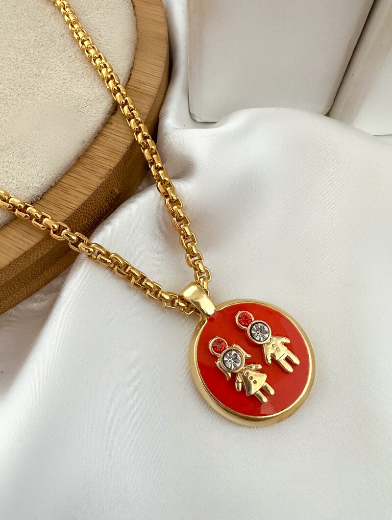 Colar Folheado a Ouro 18k Personalizado Criança
