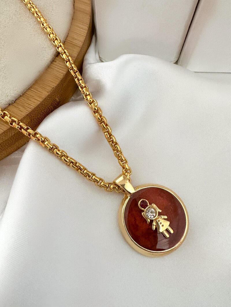 Colar Folheado a Ouro 18k Personalizado Criança