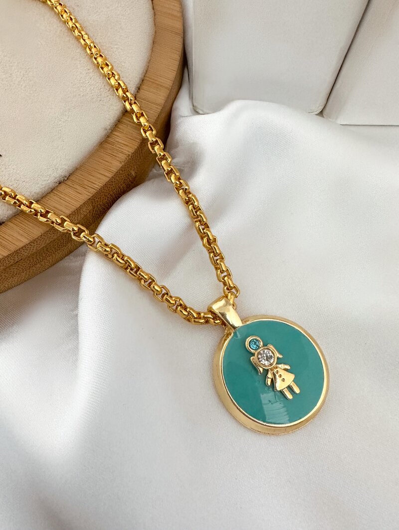 Colar Folheado a Ouro 18k Personalizado Criança