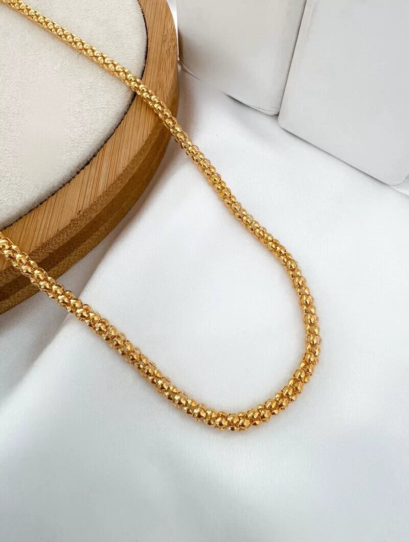 Colar Folheado a Ouro 18k Rabo de Tatu