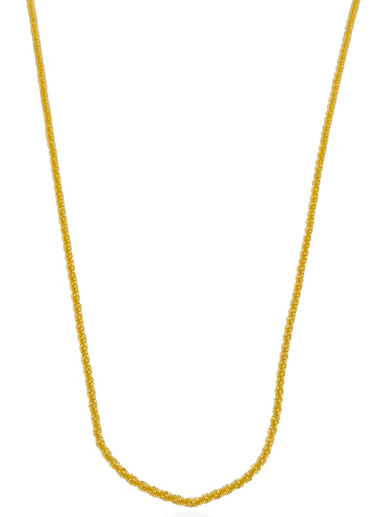 Colar Folheado a Ouro 18k Riviera Cordão Torcido 70 cm