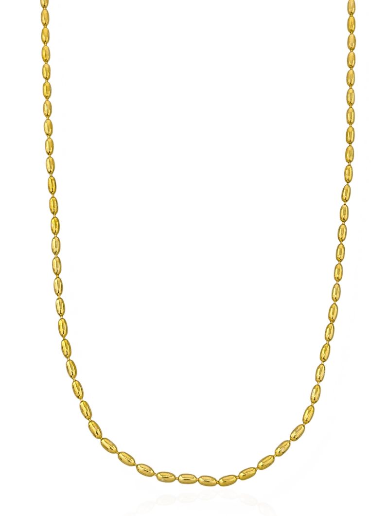 Colar Folheado a Ouro 18k Riviera Mini Tubos