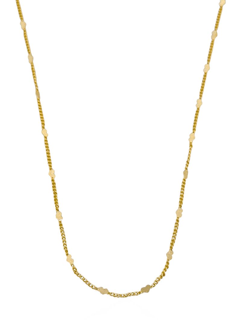 Colar Folheado a Ouro 18k Riviera Plaquinhas de Coração