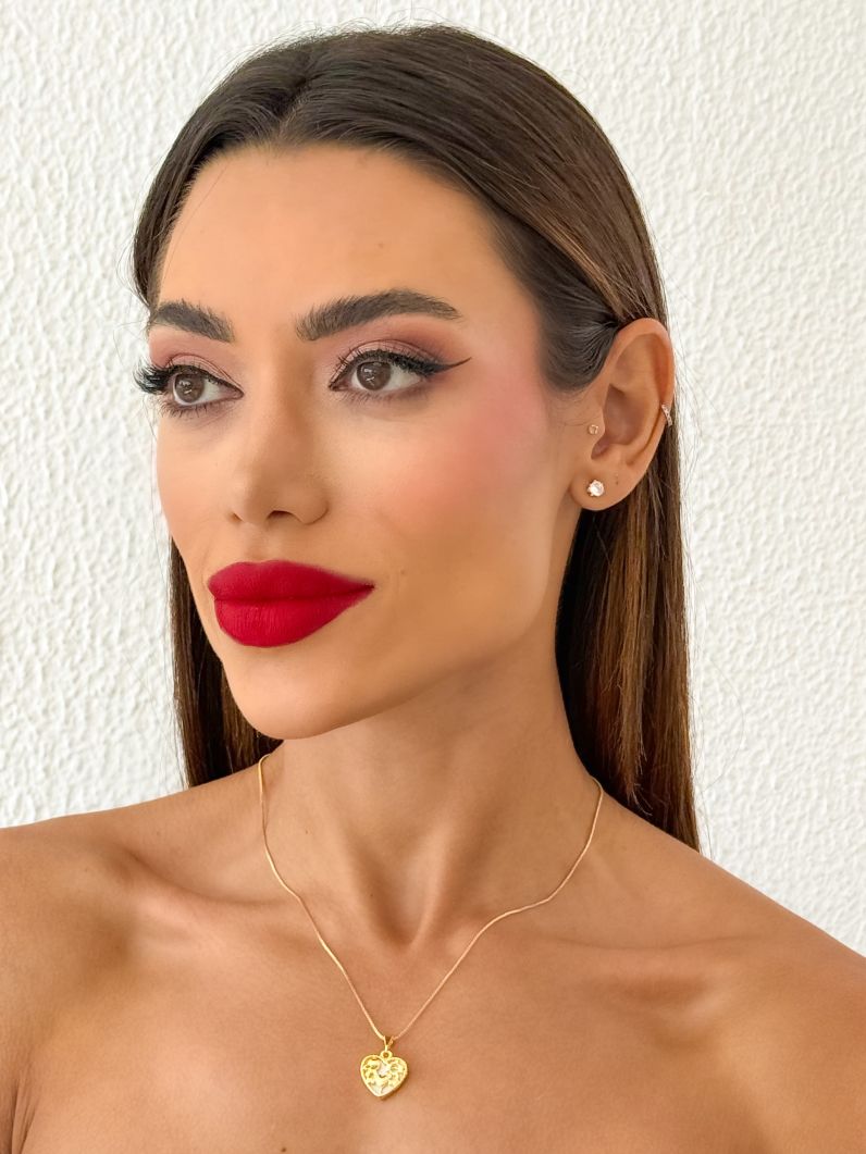 Colar Folheado a Ouro 18k Veneziana Com Pingente Crianças