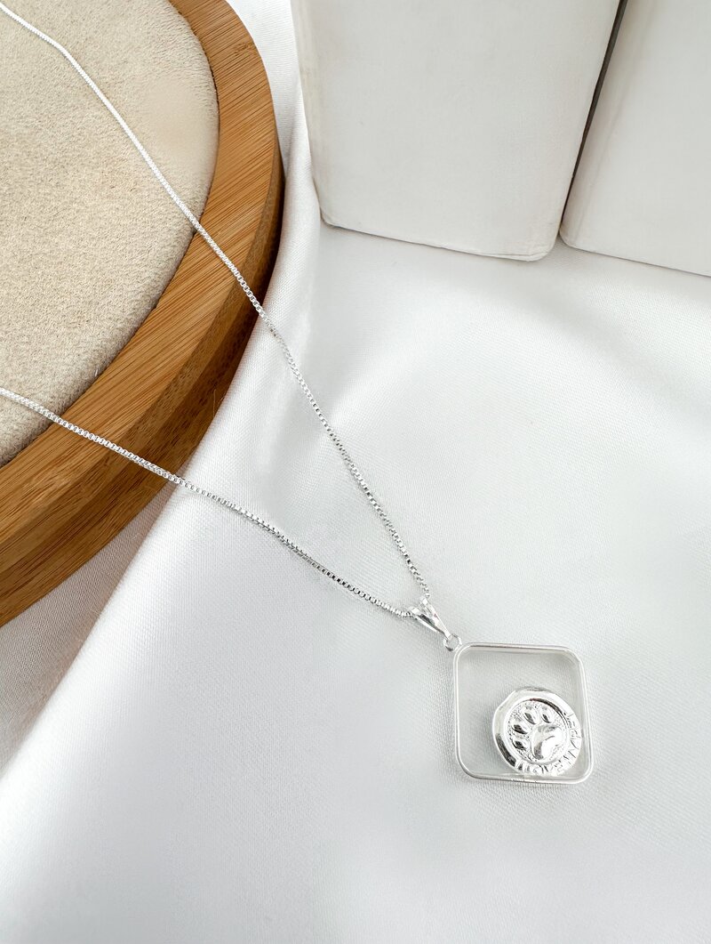 Colar Folheado a Ouro 18k Veneziana com Pingente Pet