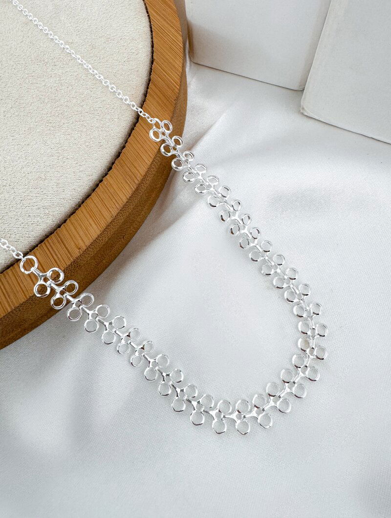 Colar Folheado a Prata 925 Corrente Inspiração Joalheria