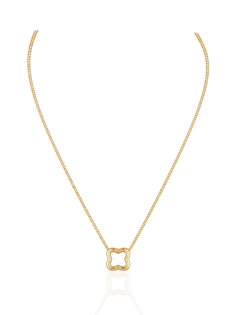 Colar Folheado Ouro 18k Inspiração Vg. Vazado