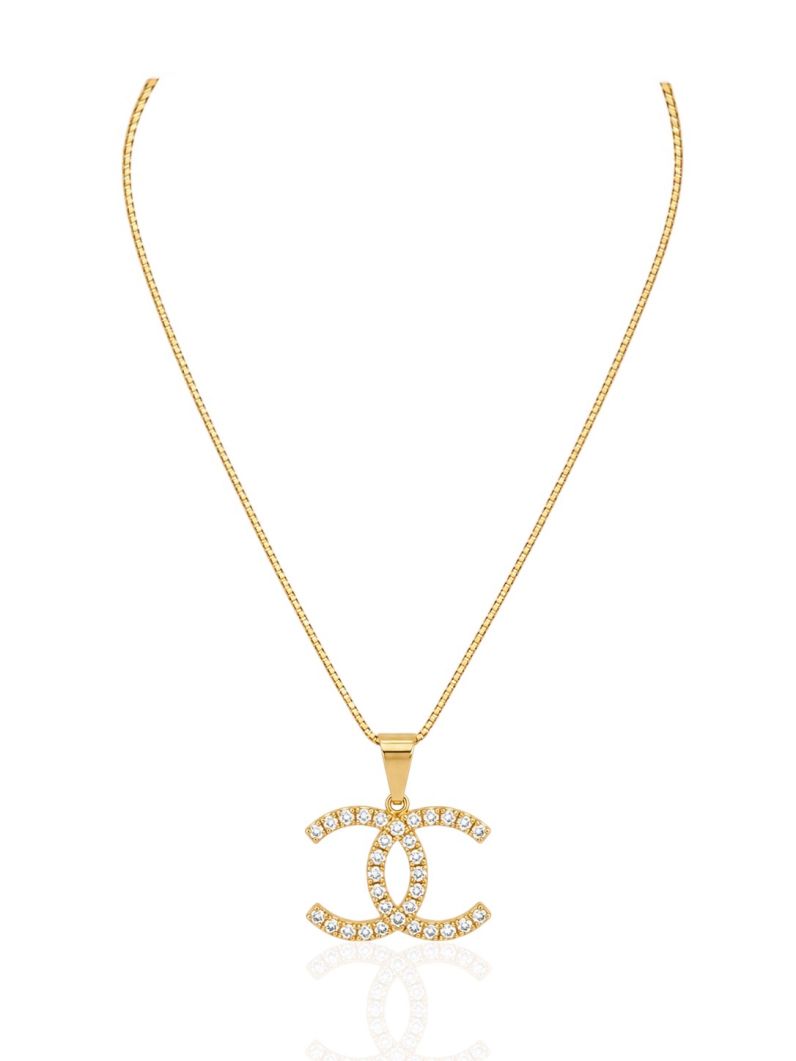 Colar Folheado Ouro 18k Veneziana Alta Joalheria Cravejado