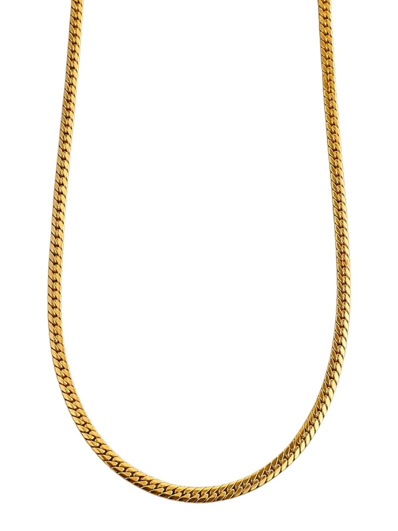 Colar Masculino Aço Inoxidável Ouro 18k Corrente