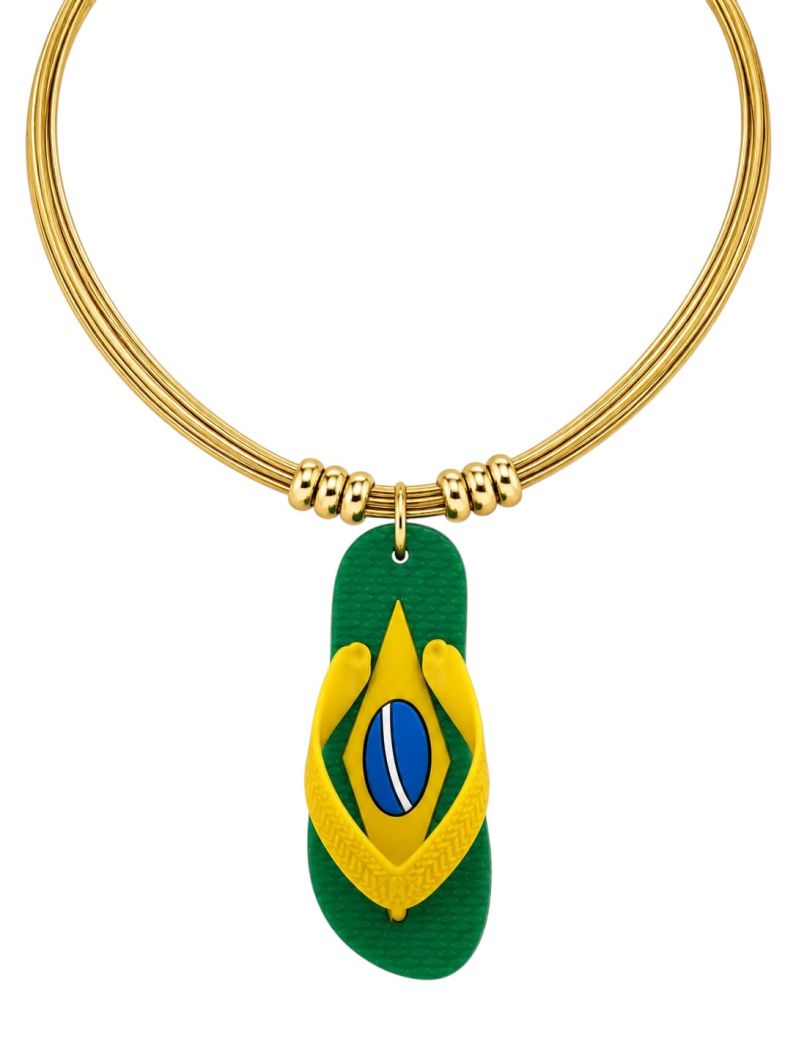 Colar Multi Fios Design Chinelo Brasil