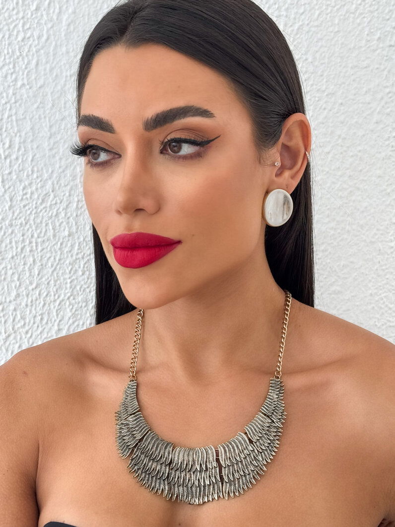 Colar Ouro Velho e Prata Boho Chic Maximalista Archangel