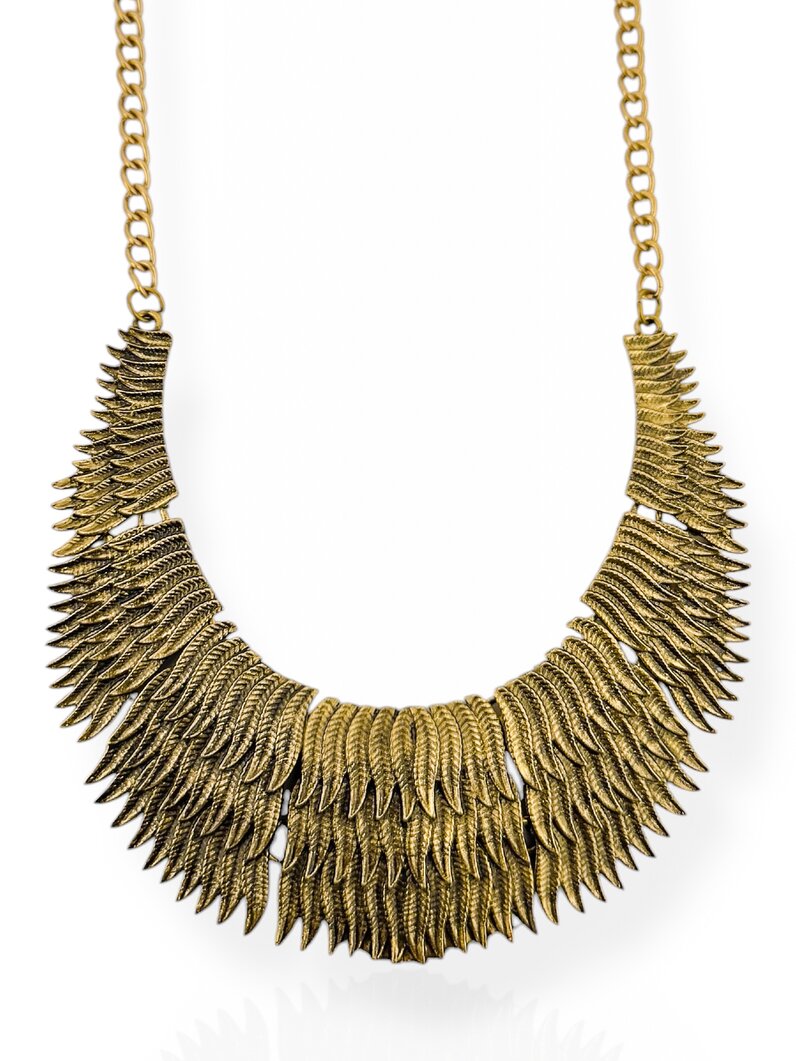 Colar Ouro Velho e Prata Boho Chic Maximalista Archangel