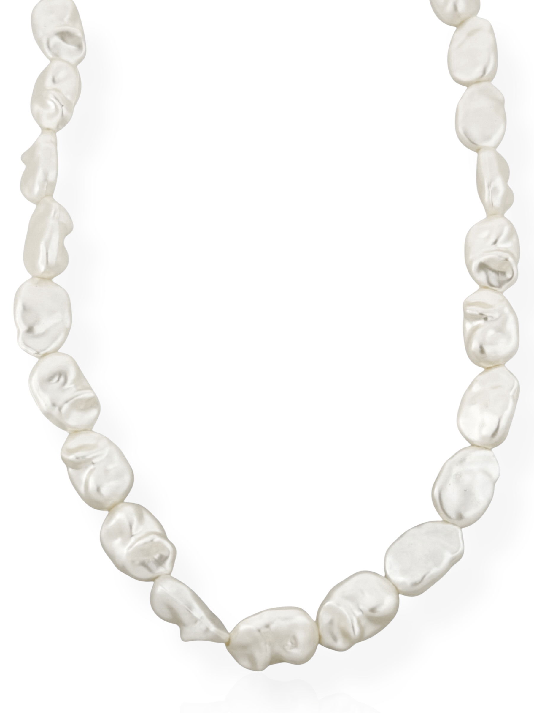 Colar Pérolas Orgânico Martelado