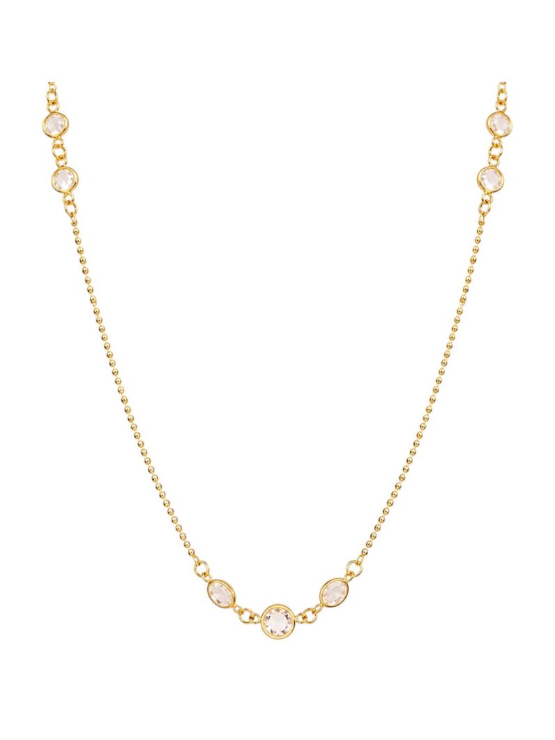 Colar Riviera Folheado Ouro 18k Cristal