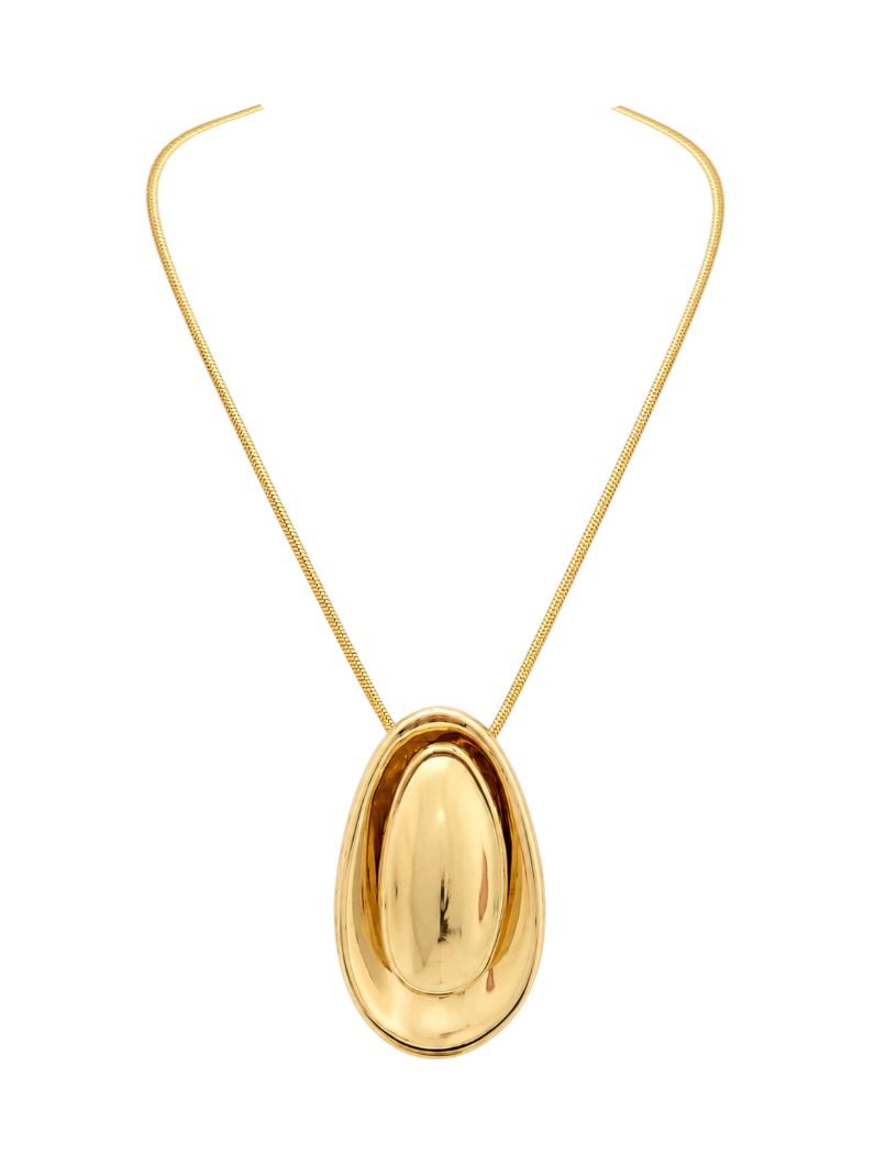 Colar Riviera Folheado Ouro 18k Design Oval