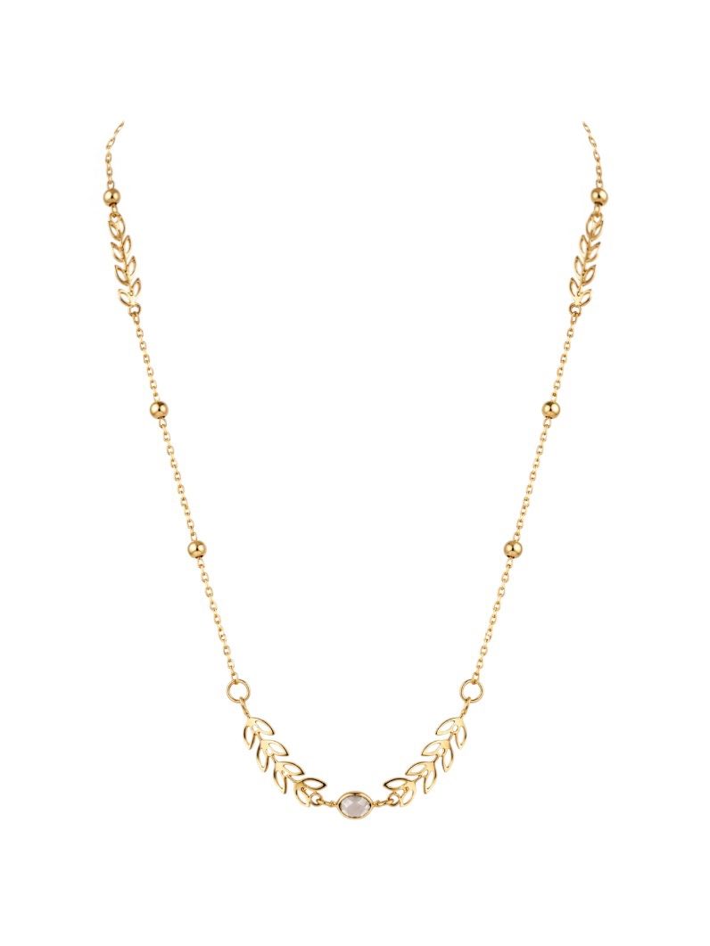 Colar Riviera Folheado Ouro 18k Escamas Com Cristal