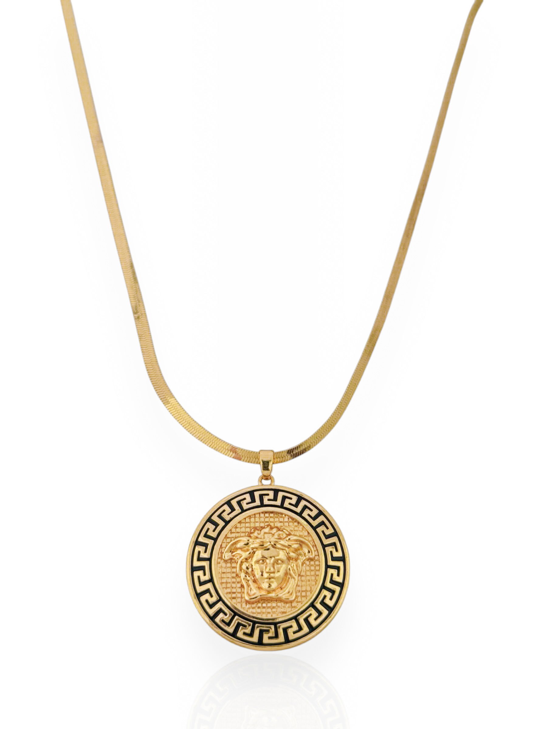 Colar Folheado a ouro 18k e prata Com Fita Laminada Inspiração Grandes Joalherias