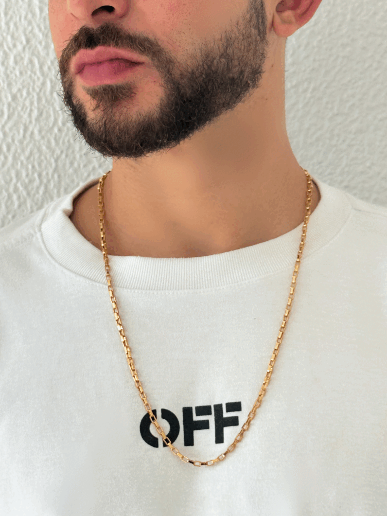 Colar Semi Joia Elos finos Masculino