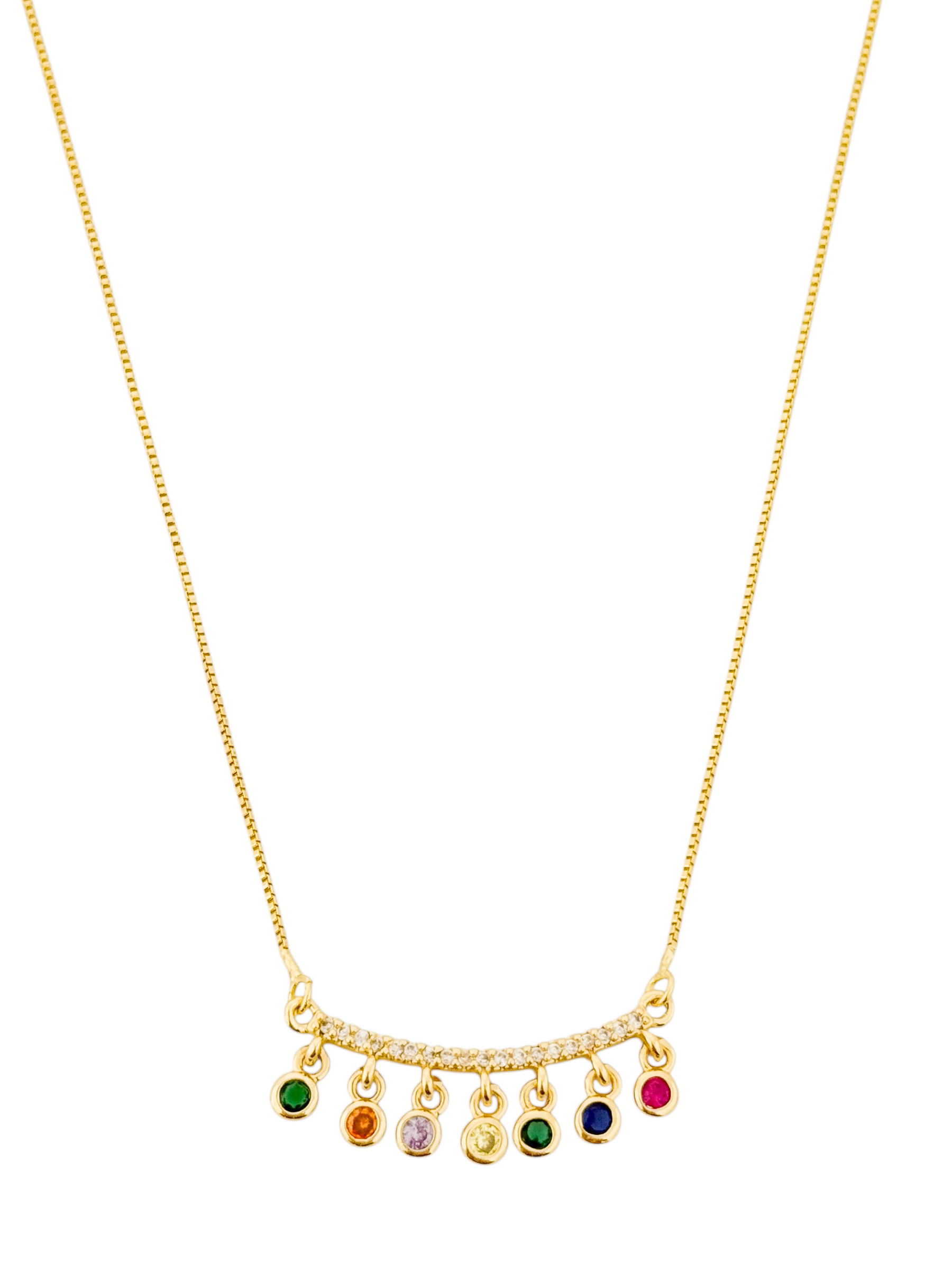 Colar Semi joia Semi Veneziana Com Mini Cristais M