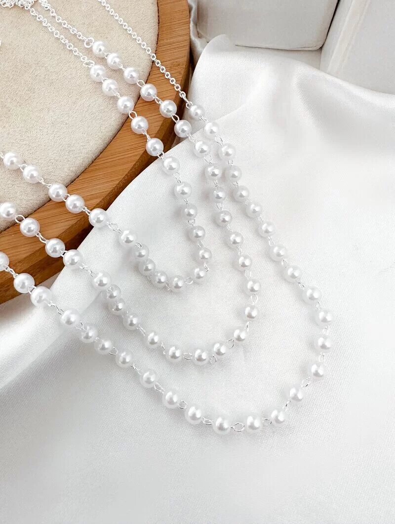 Colar Triplo Folheado a Ouro 18k e Prata Pérolas