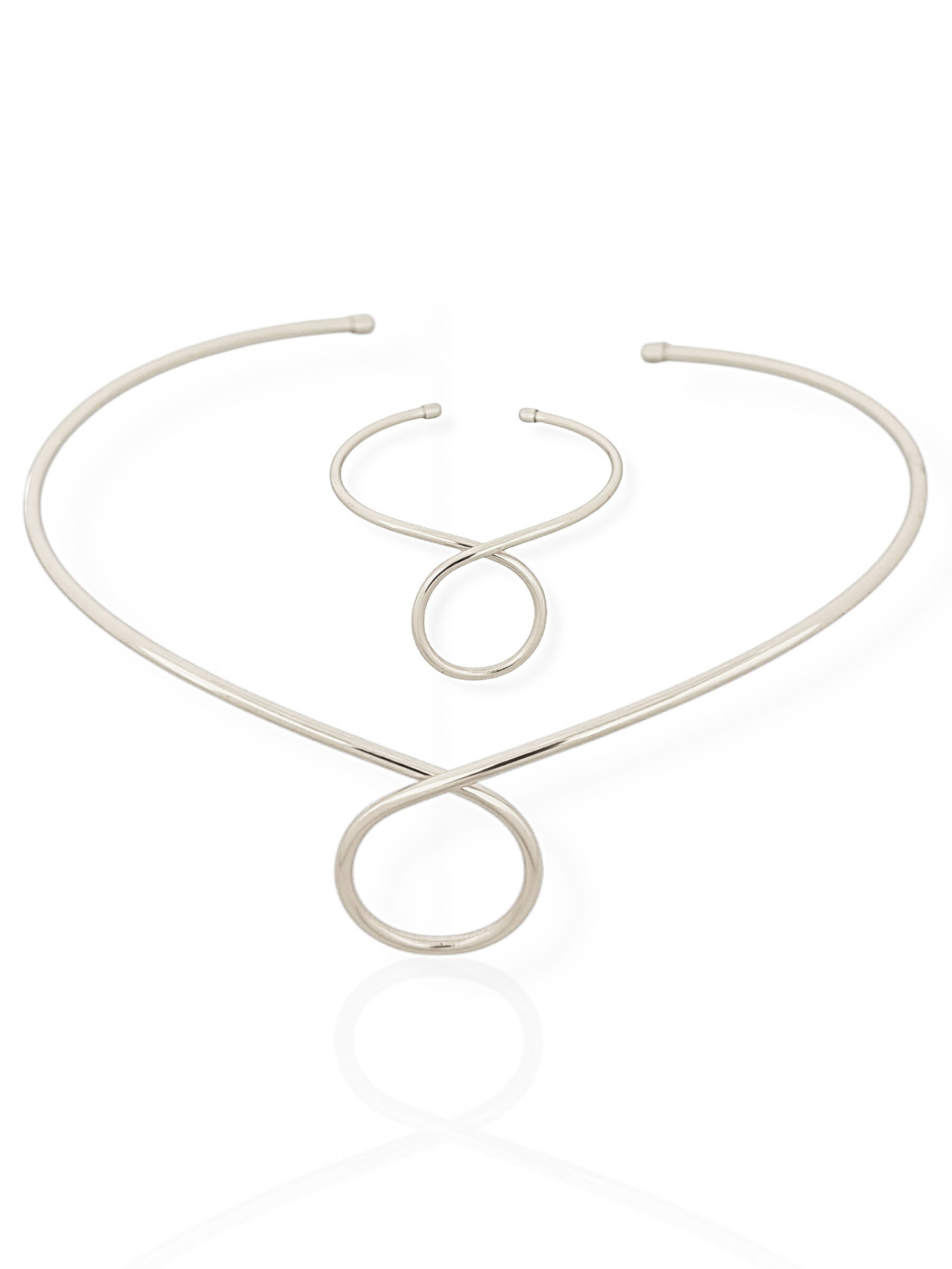 Conjunto Choker Aro e Bracelete Folheado a Ouro 18k e Prata Aro Angel