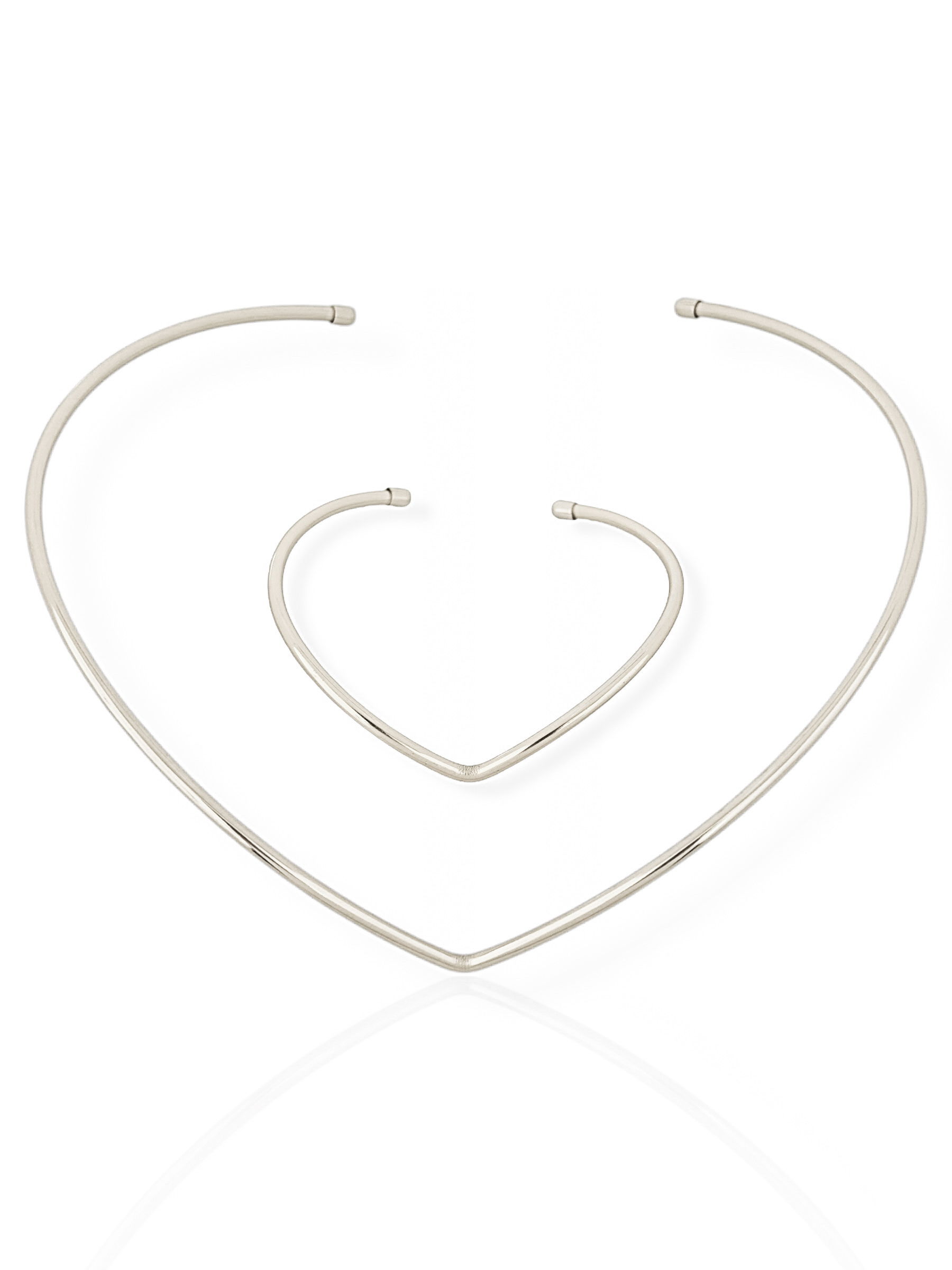 Conjunto Choker Aro e Bracelete Folheado a Ouro 18k e Prata Aro V