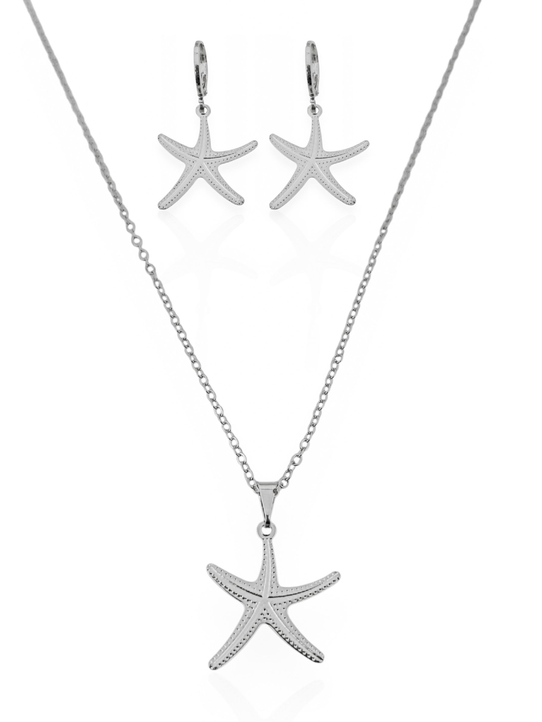 Conjunto Choker e Brinco Folheado a Ouro 18k e Prata Estrela Do Mar