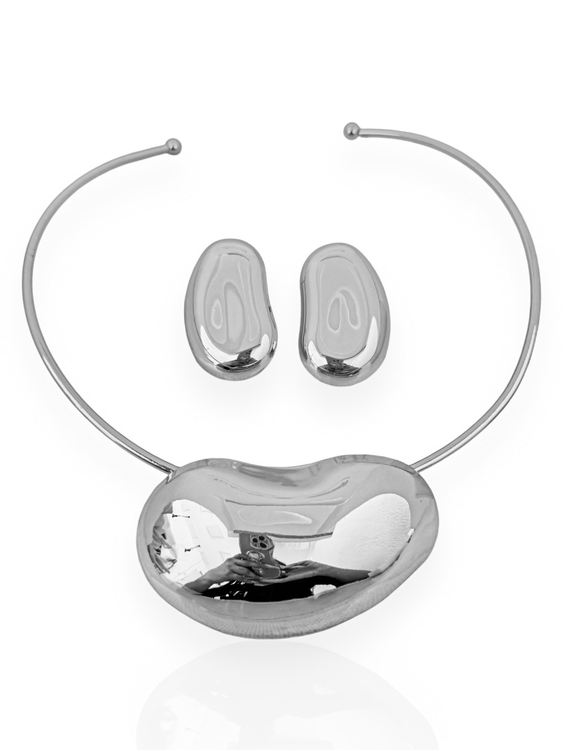 Conjunto Colar e Brinco Folheado a Ouro 18k e Prata Aro Fernanda